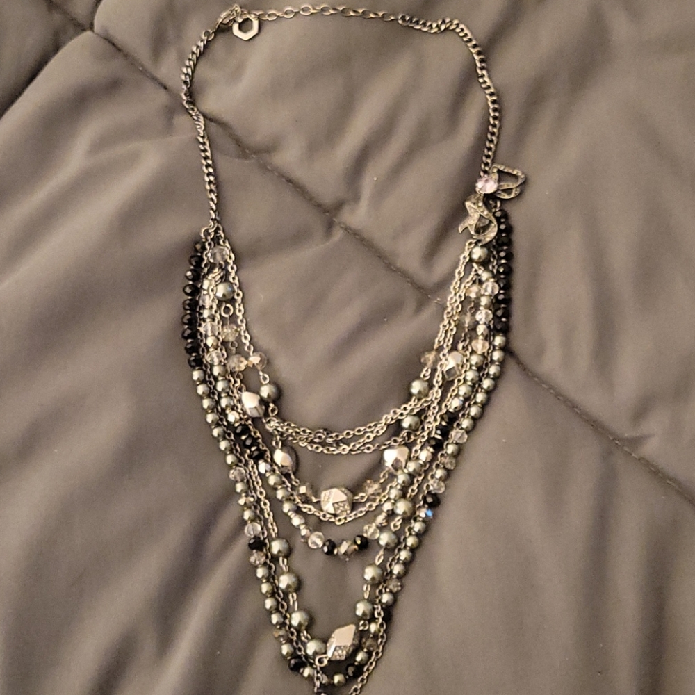 Back and silver Vera Wang necklace